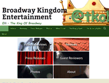 Tablet Screenshot of broadwaykingdom.com